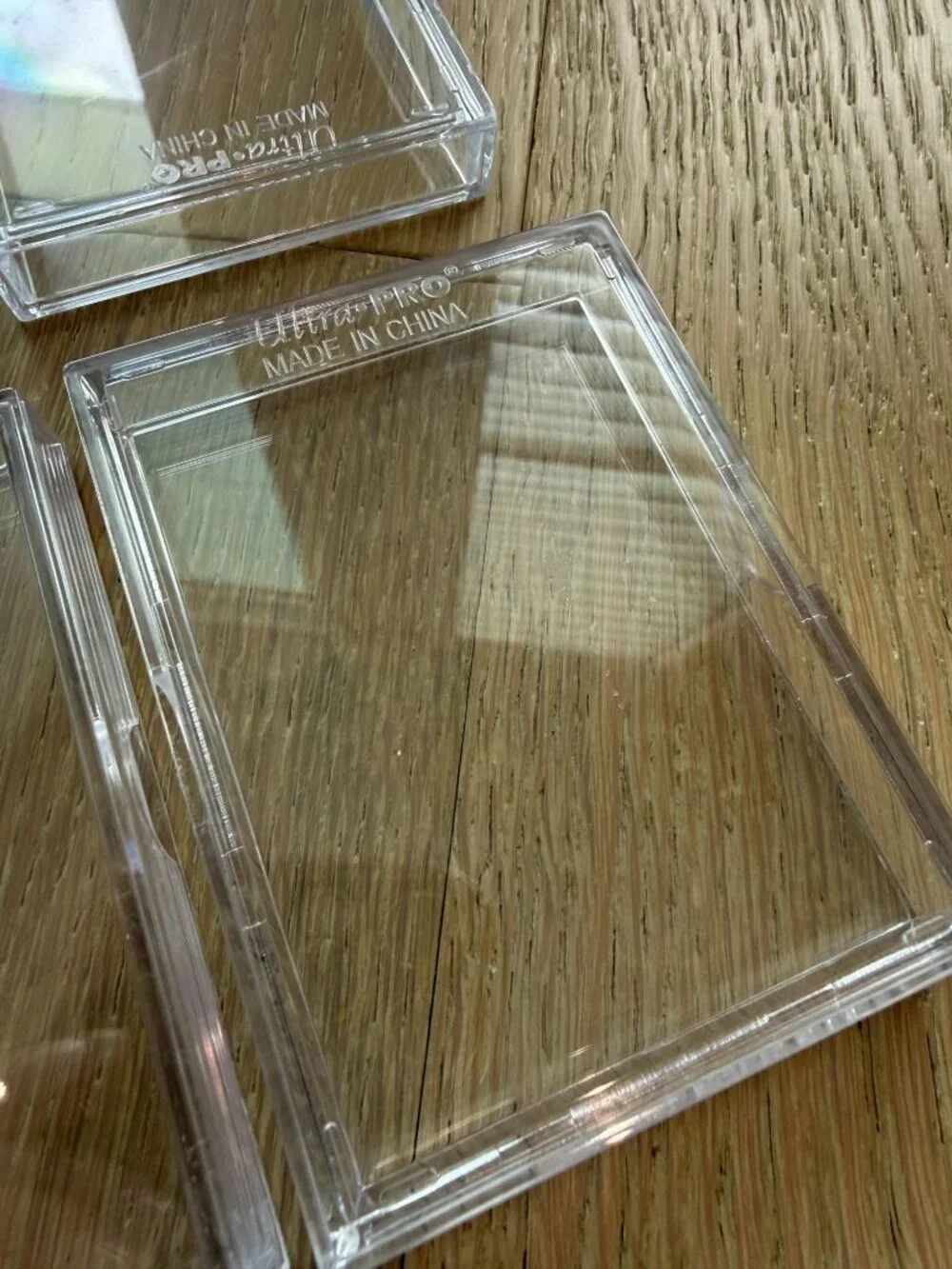 Lot of 6 Ultra-PRO Clear Plastic Hard Trading Card Storage Cases 2-Piece Boxes